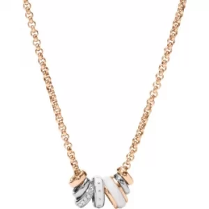 Image of Ladies Fossil PVD rose plating Classics Necklace