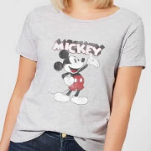 Image of Disney Mickey Mouse Presents Womens T-Shirt - Grey - M