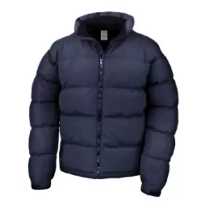 Image of Result Mens Holkham Down Feel Water Repellent Jacket (L) (Navy Blue)