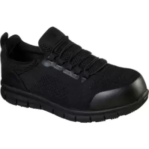 Image of Skechers Mens Synergy Omat Safety Shoes (7 UK) (Black) - Black