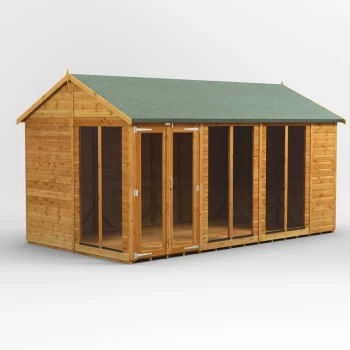 Image of 14x8 Power Apex Summerhouse - Brown