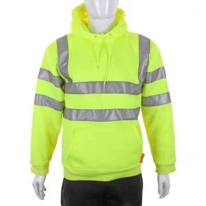 Image of B Seen Sweatshirt Hooded Hi Vis 280gsm Medium Saturn Yellow Ref
