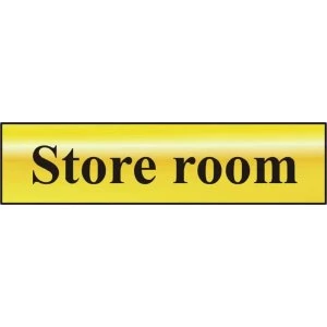 Image of ASEC Store Room 200mm x 50mm Gold Self Adhesive Sign