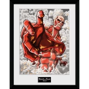Image of Attack On Titan Season 2 Colossus Titan Framed Collector Print