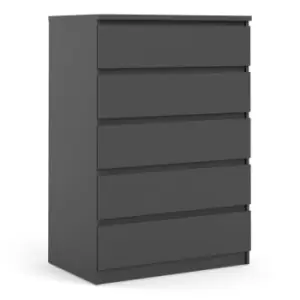 Image of Naia Chest Of 5 Drawers In Black Matt