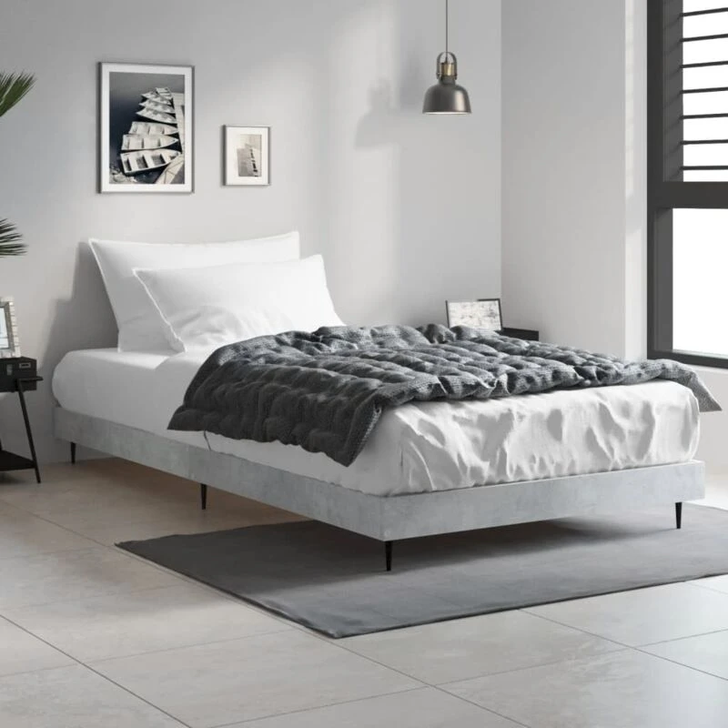 Image of VIDAXL Vidaxl - Bed Frame without Mattress Concrete Grey 90x200cm 8720845797584