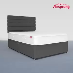 Image of Airsprung Double Comfort Mattress With 4 Drawer Charcoal Divan