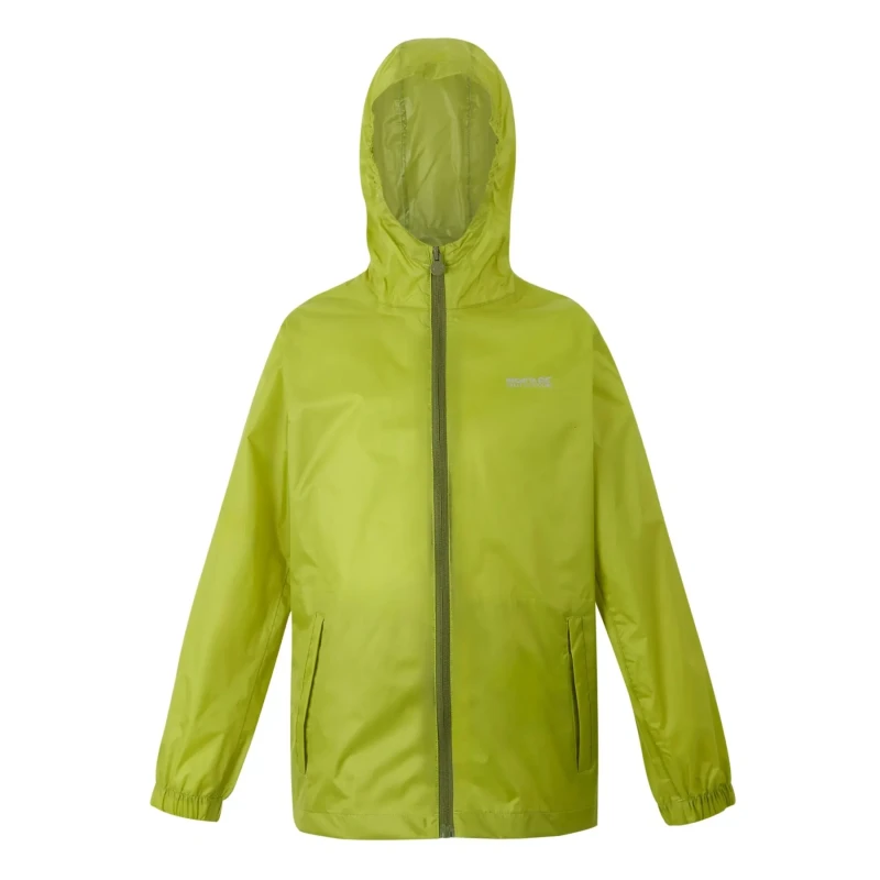 Image of Waterproof hooded jacket for children Regatta Pack-It III Vert Male 2 ans