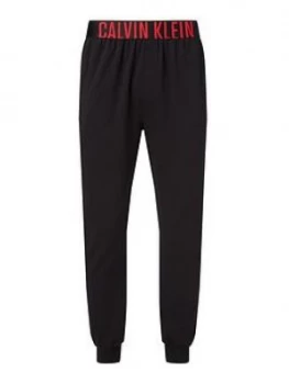 Image of Calvin Klein Logo Lounge Cuffed Joggers - Black