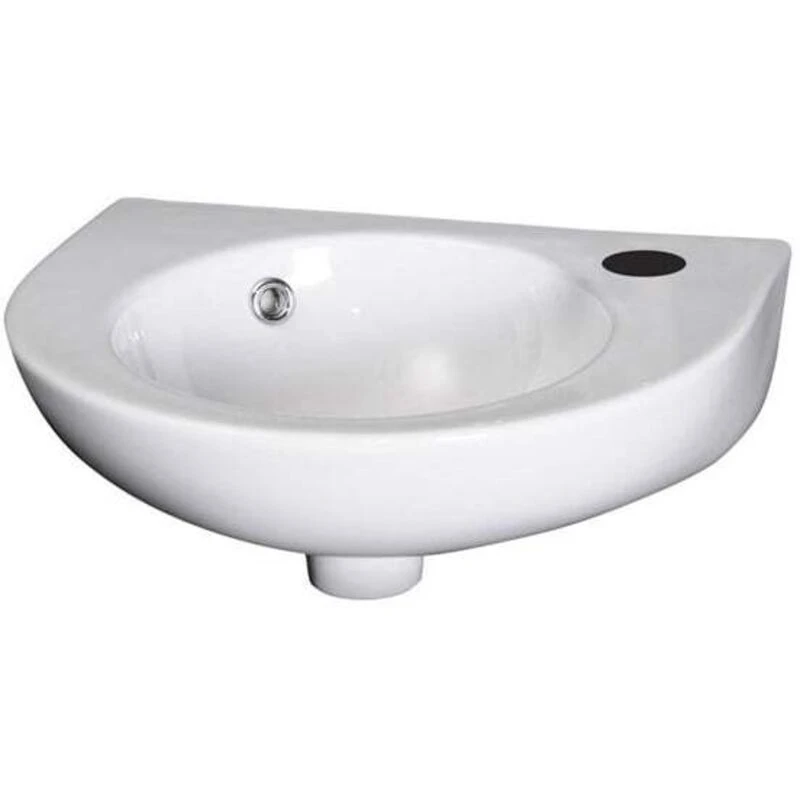 Image of nuie Round 450mm Wall Hung Basin, White NCU942