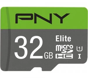 Image of PNY Elite 32GB Micro SDHC Memory Card