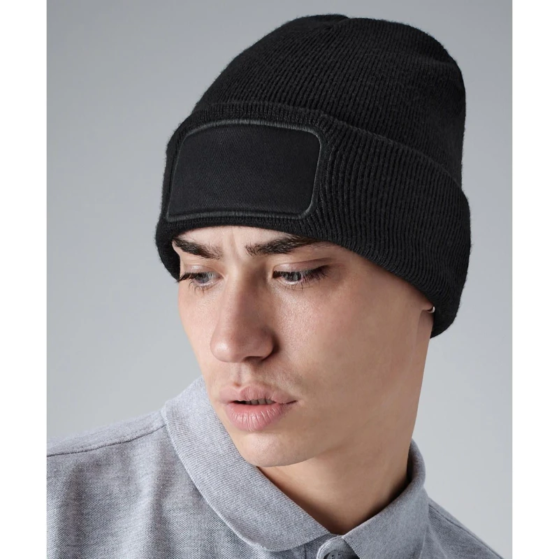 Image of Beechfield Beechfield Men Plain Winter Beanie Hat Headwear (Ideal for Printing) in Purple Purple One Size Male 5063574753616