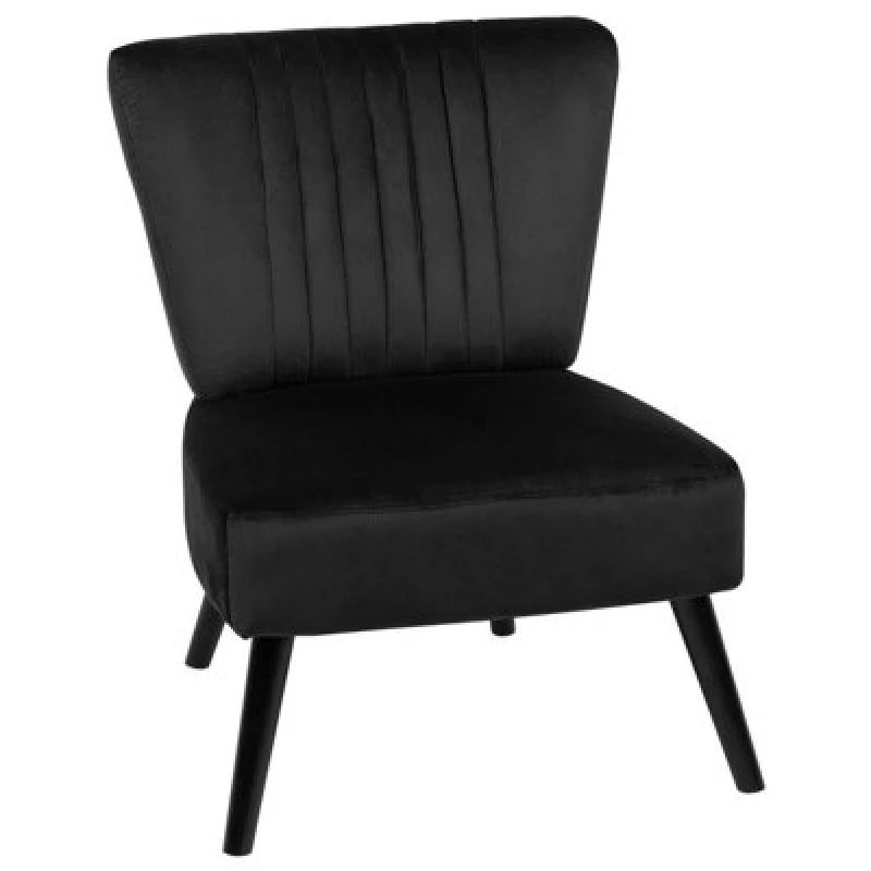 Image of Beliani Modern Armchair Vaasa Velvet Black