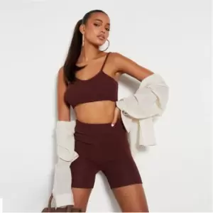 Image of I Saw It First Recycled Blend Tape Rib Knit - Brown