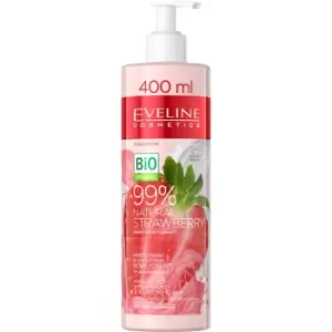 Image of Eveline Cosmetics Bio Organic Natural Strawberry Body Yoghurt For Dry And Irritated Skin 400ml
