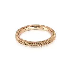 Image of Rings 18ct Gold Plate Double Rope Stacking Ring 18ct Gold Plate