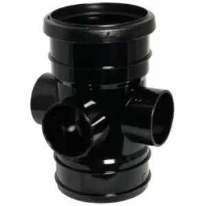 Image of FLOPLAST R/S BOSS PIPE (DBL SOCKET)4 SOIL/110 BLK - Black