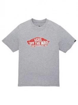 Image of Vans Off The Wall Logo Fill T-Shirt - Grey/Red