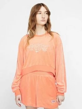 Image of Nike Nsw Retro Femme Sweatshirt - Orange