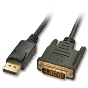 Image of Lindy 41490 video cable adapter 1m DVI-D DisplayPort Black