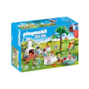 Image of Playmobil City Life Housewarming Party with Illuminating Bunting and BBQ (9272)