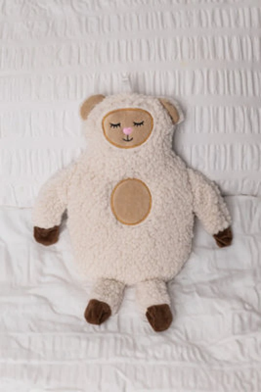 Image of 1L Hot Water Bottle With Cover - Sheep