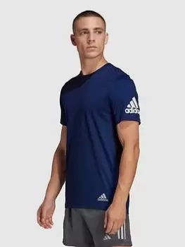 Image of adidas Performance Run It T-Shirt - Navy, Size L, Men
