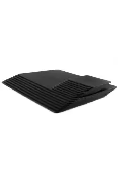 Image of Set of 8 Jet Black Recycled Leather Placemats and 8 Leather Coasters