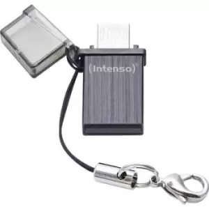 Image of Intenso Mini MOBILE LINE USB smartphone/tablet extra memory Black 8GB USB 2.0, Micro USB 2.0