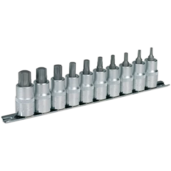 Image of Sealey 10 Piece 1/2" Drive Torx Socket Bit Set 1/2"