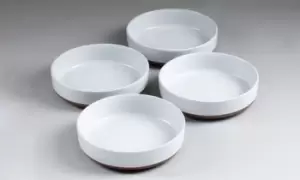 Image of Set of Four Two-Toned Ceramic Serving Bowls