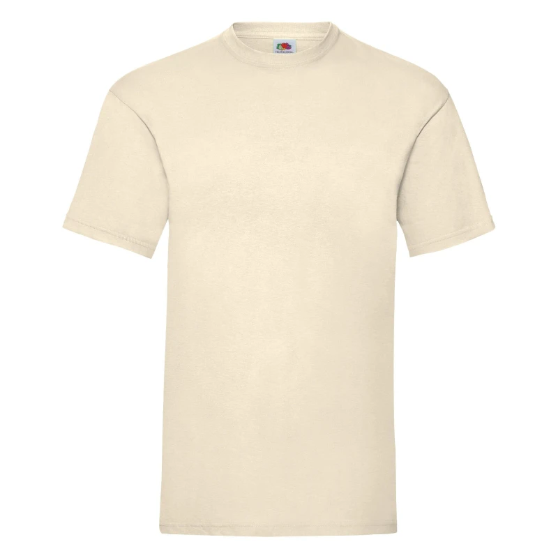 Image of Fruit Of The Loom Fruit of the Loom Men Valueweight Short Sleeve T-Shirt in Natural Size: Small Natural S Male 5055747627237
