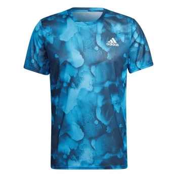 Image of adidas Print T Shirt Mens - Blue