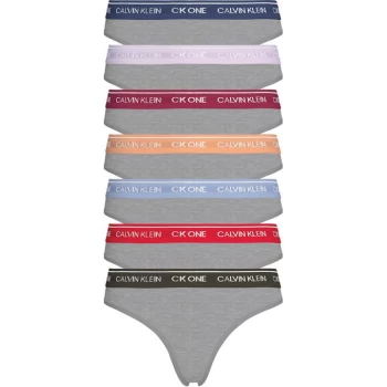 Image of Calvin Klein 7 Pack Thongs - Grey Heather