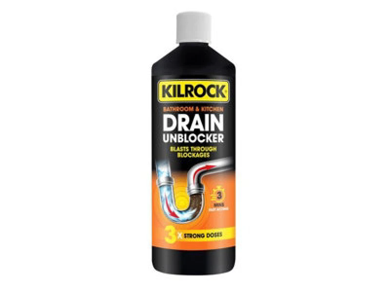 Image of Kilrock Drain 1L Bathroom & Kitchen Drain Unblocker 1 Litre Kildrain1L