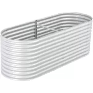 Image of Garden Raised Bed 240x80x81cm Galvanised Steel Silver vidaXL - Silver