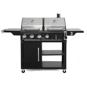 Image of Tepro Buffalo - Burner Dual Fuel Gas and Charcoal Trolley BBQ