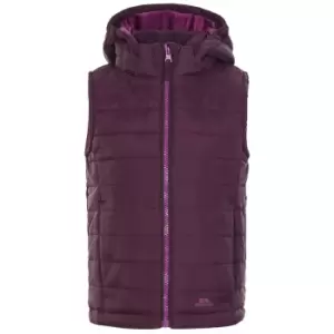 Image of Trespass Girls Aretha Hooded Casual Gilet (3-4 Years) (Potent Purple)