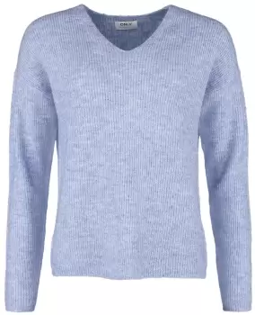 Image of Only Camilla V-Neck Knit jumper light blue