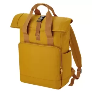 Image of Bagbase Unisex Adult Roll Top Recycled Twin Handle Backpack (One Size) (Mustard Yellow)