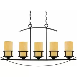 Image of 5 Bulb Ceiling Pendant Light Fitting Imperial Bronze LED E27 100W Bulb