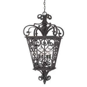 Image of 4 Light Ceiling Pendant Black, E14