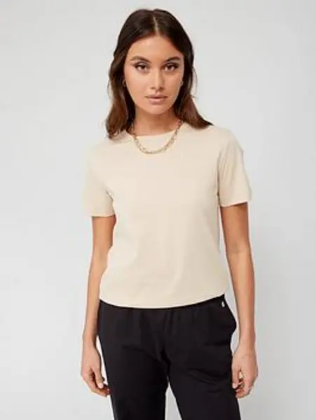 Image of Champion Small Logo Tee - Brown Size XS, Women Brown VFM3X Female XS