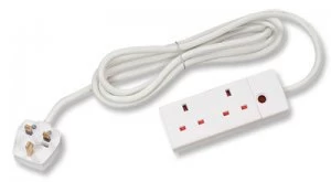 Image of CED Extension Lead 2 way 5M 13 amp White