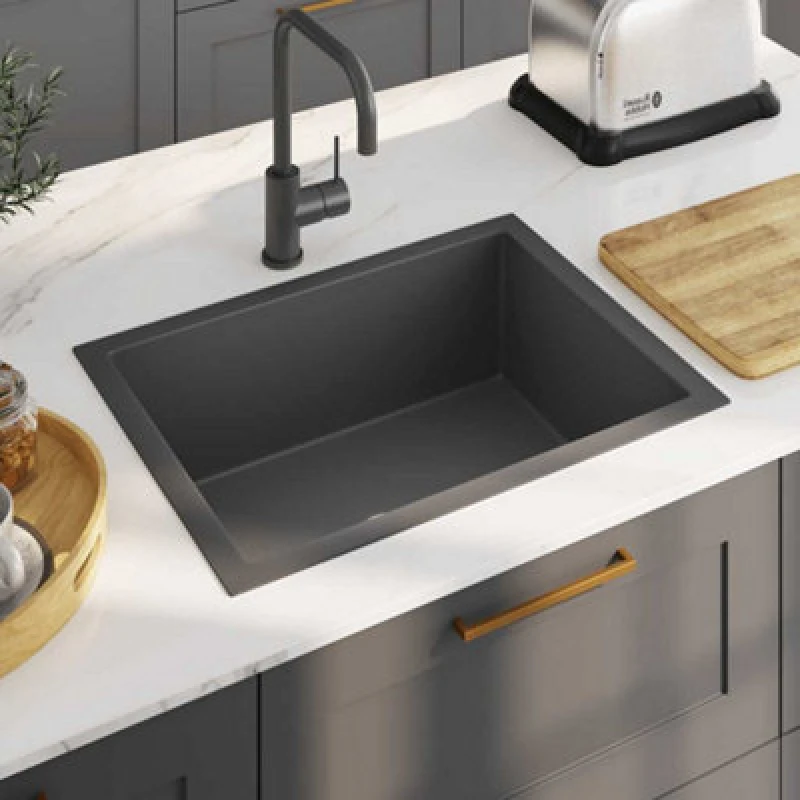 Image of Vidaxl Handmade Kitchen Sink Black Stainless Steel Kitchen Sinks