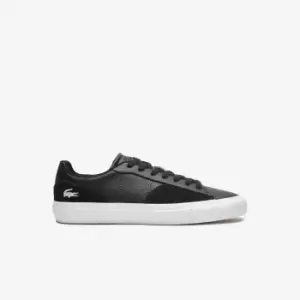Image of Mens Lacoste L006 Leather Trainers Size 8 UK Black & White