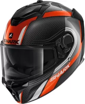 Image of Shark Spartan GT Carbon Tracker Helmet, black-white-orange, Size S, black-white-orange, Size S