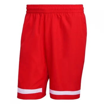 Image of adidas Tennis Club Shorts - Vivid Red / White