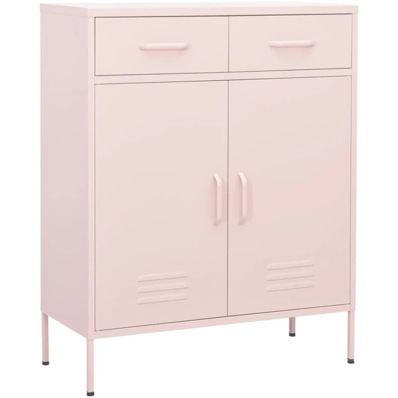 Image of VIDAXL Storage Cabinet Pink 80x35x101.5cm Steel Vidaxl 8720286564691
