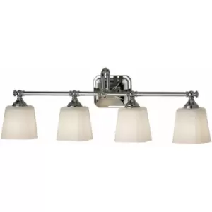 Image of Loops - IP44 4 Bulb Wall Light Opal Etched Glass Polished Chrome LED G9 3.5W